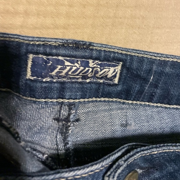 Hudson Jeans Dark Blue Women's Jean Shorts - Picture 3 of 6
